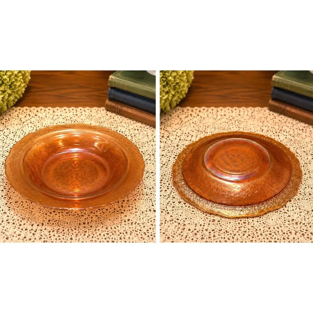 Federal Carnival Glass in Marigold. 